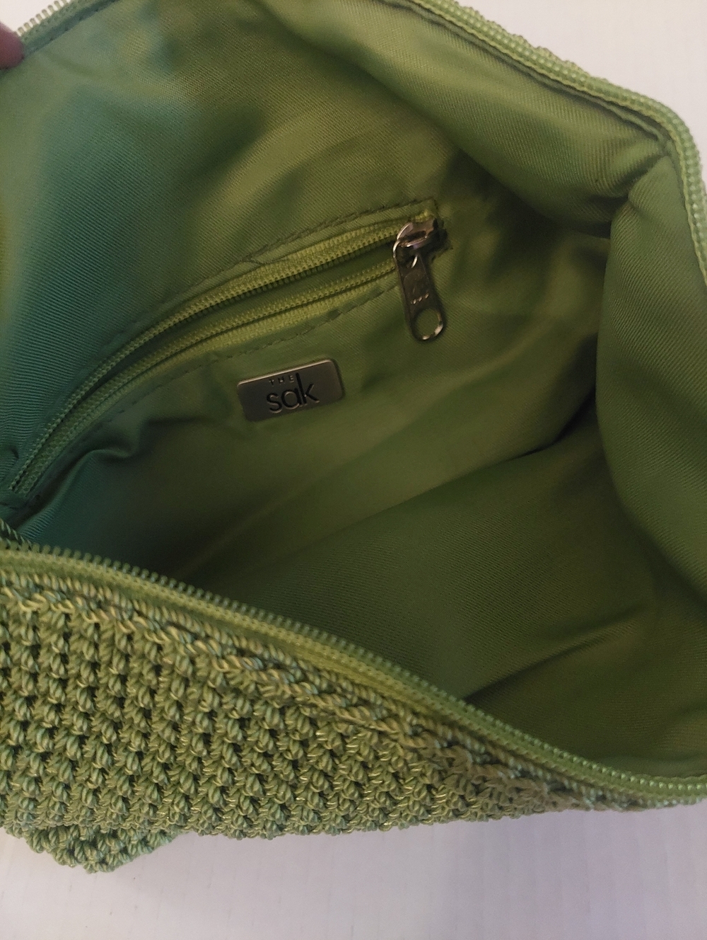 Vintage Lime Green THE SAK Clutch BAG - Picture 3 of 3